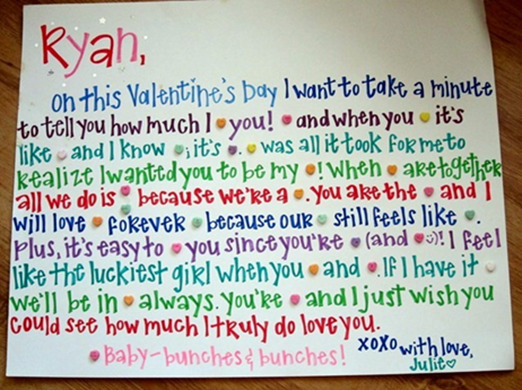 valentine's day candy heart sign