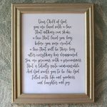 Framed Prayer for Baby