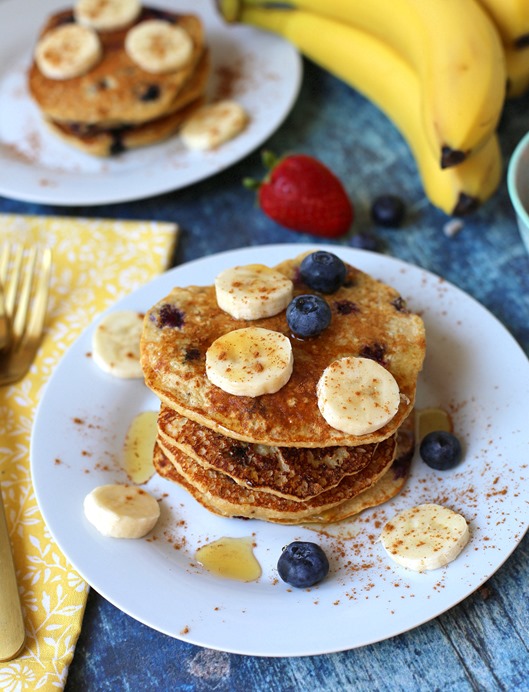 Blueberry Banana Protein Pancake