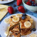 Blueberry Banana Protein Pancakes