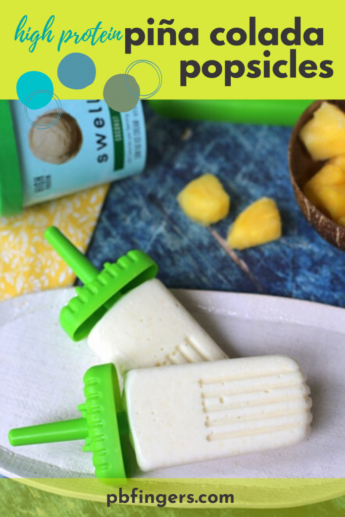 High Protein Pina Colada Popsicles