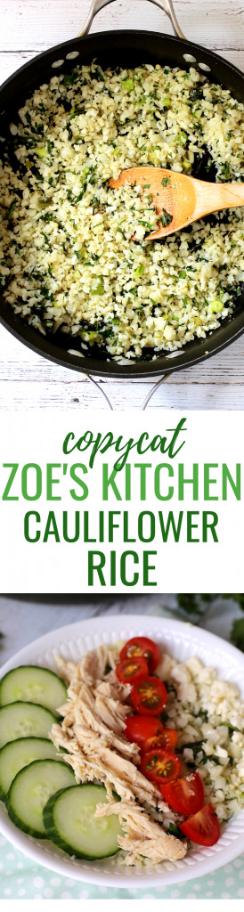 Zoe's Kitchen Cauliflower Rice Recipe
