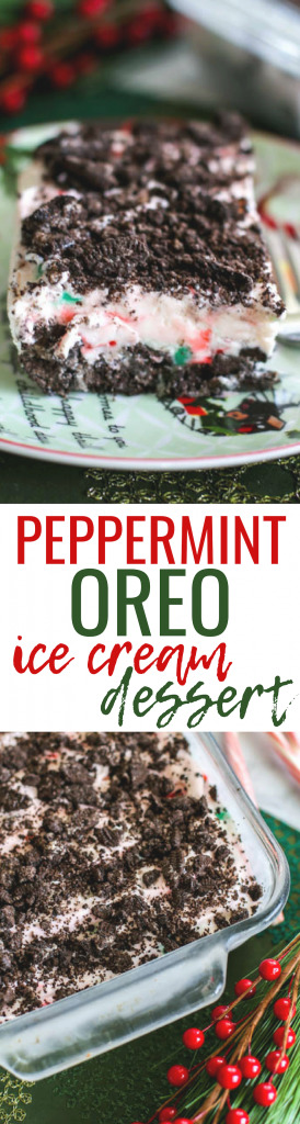 Oreo Peppermint Ice Cream Dessert