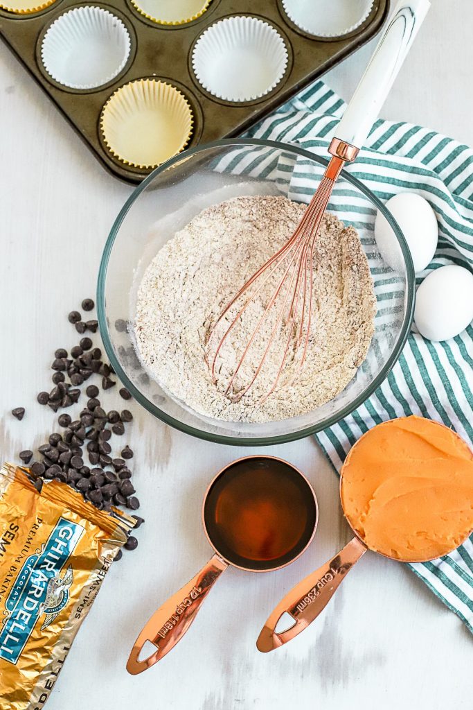 Chocolate Chip Sweet Potato Muffins