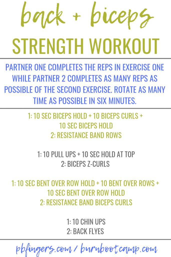 BICEPS BACK WORKOUT BURN BOOT CAMP