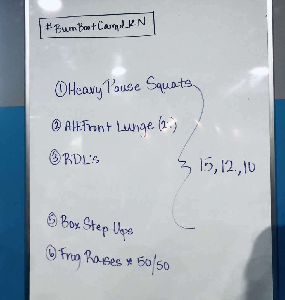 burn boot camp leg day