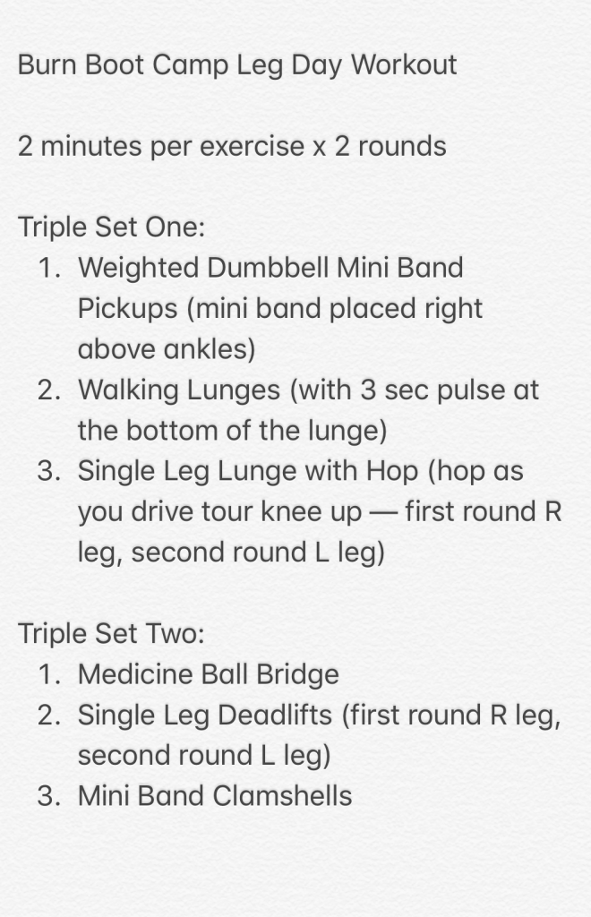 Burn Boot Camp Leg Workout