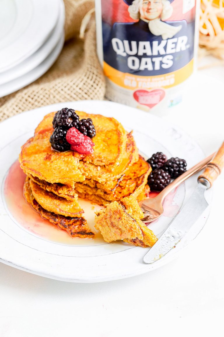 Oatmeal Pumpkin Protein Pancakes