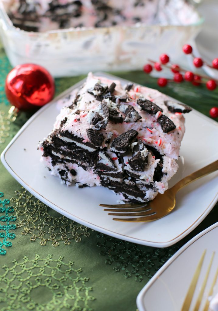 Oreo Peppermint Icebox Cake