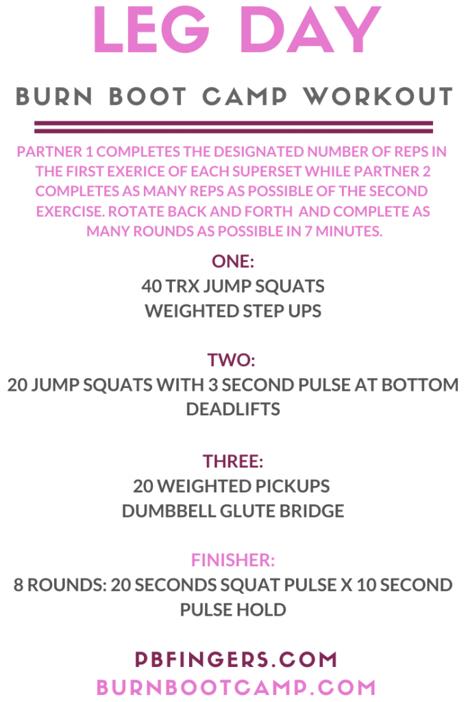 Burn Boot Camp Leg Workout