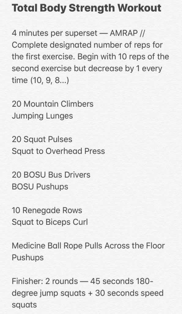 total body strength workout
