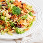 Chopped Broccoli and Brussels Sprouts Salad