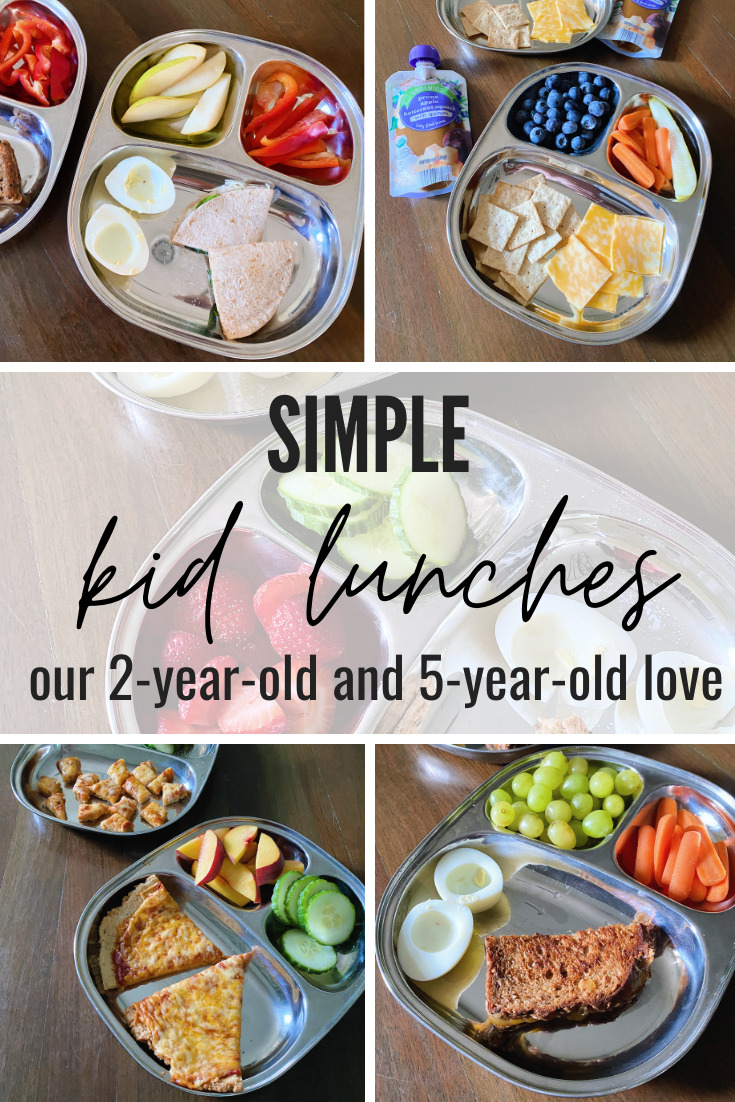 5 Simple Kid Lunches (2 Years Old + 5 Years Old) - Peanut Butter