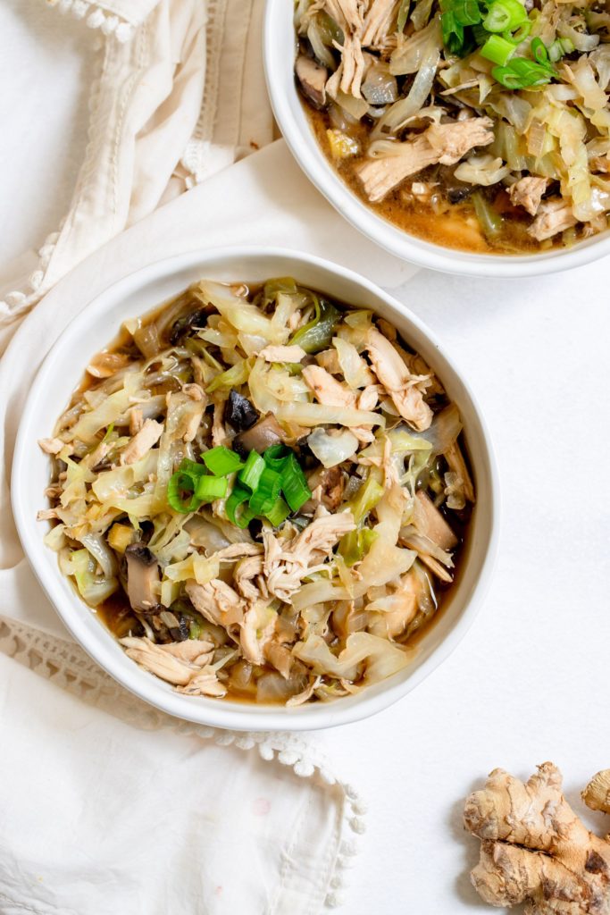 Ginger Chicken Cabbage Bowl