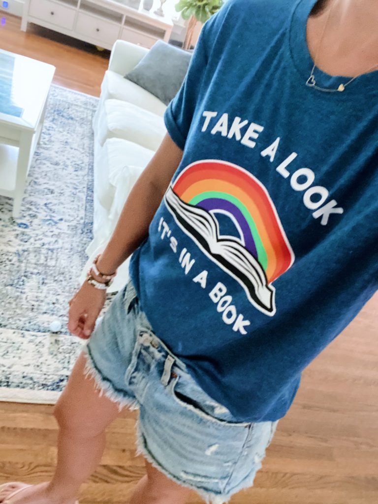 take a look it's in a book tshirt