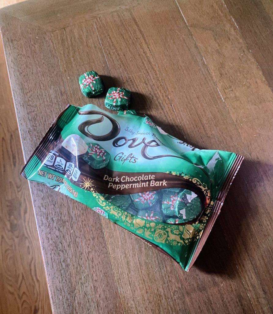dove chocolate peppermint bark promises