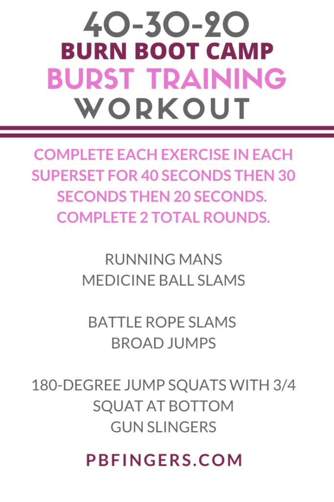 BURN BOOT CAMP BURST TRAINING WORKOUT