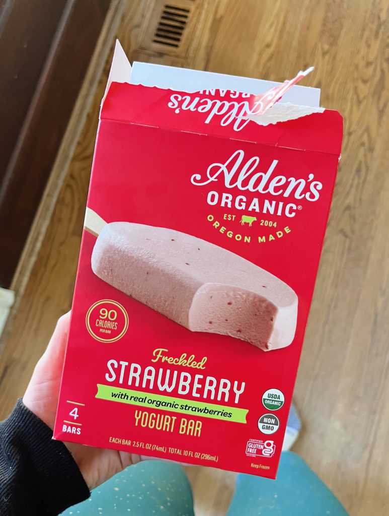 alden's strawberry yogurt bars