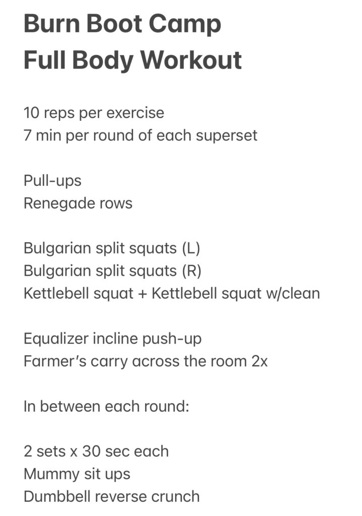 burn boot camp full body workout