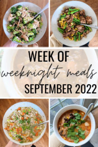week of weeknight meals september 2022