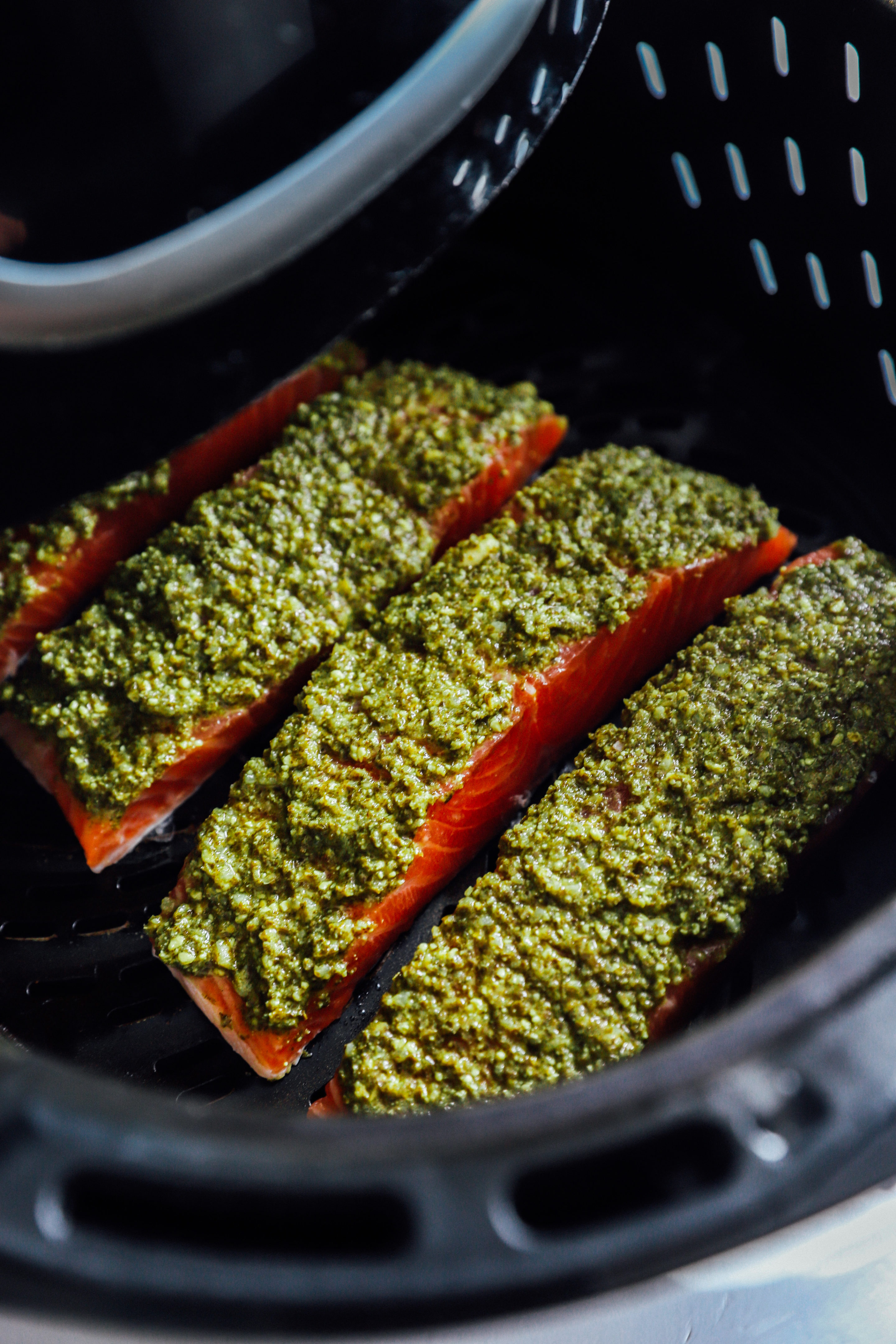 Air Fryer Pesto Salmon