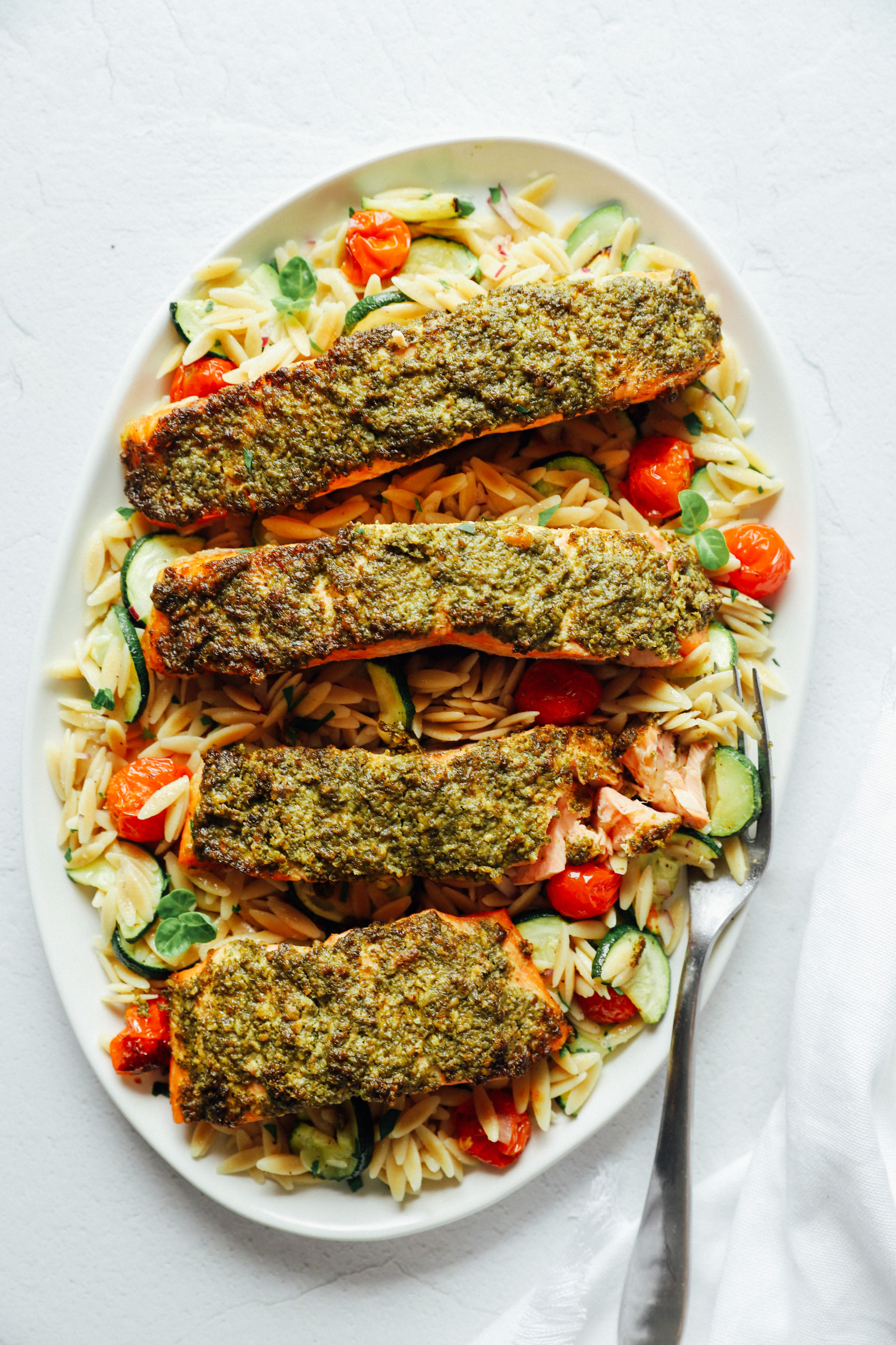 Air Fryer Pesto Salmon