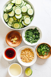 Sesame Cucumber Salad ingredients