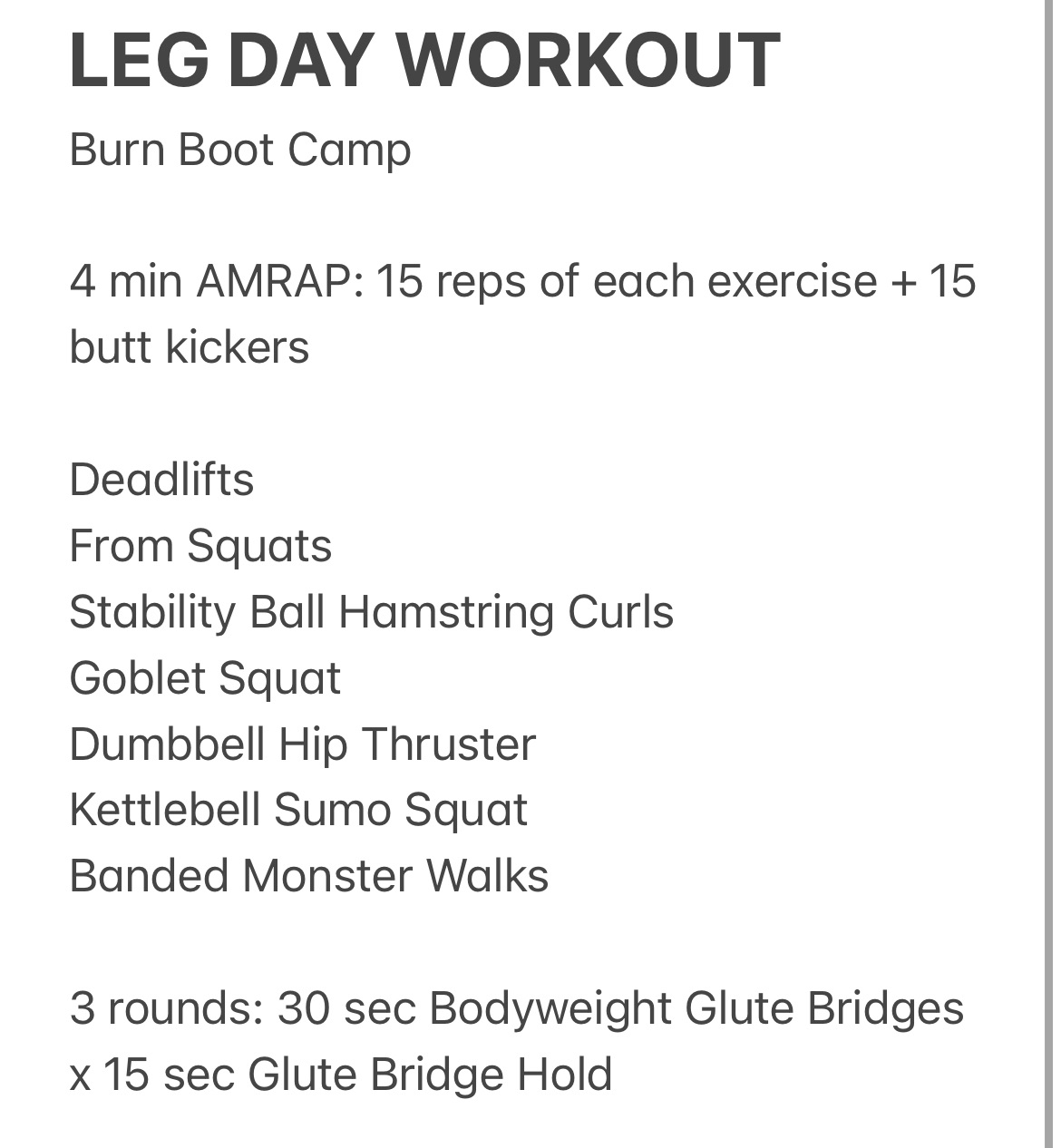 burn boot camp leg workout burn boot camp leg workout | Week of Workouts: January 2024