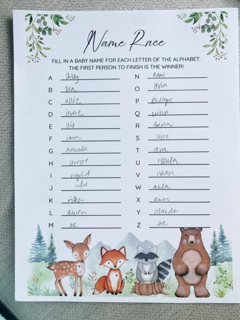 baby name race baby name race