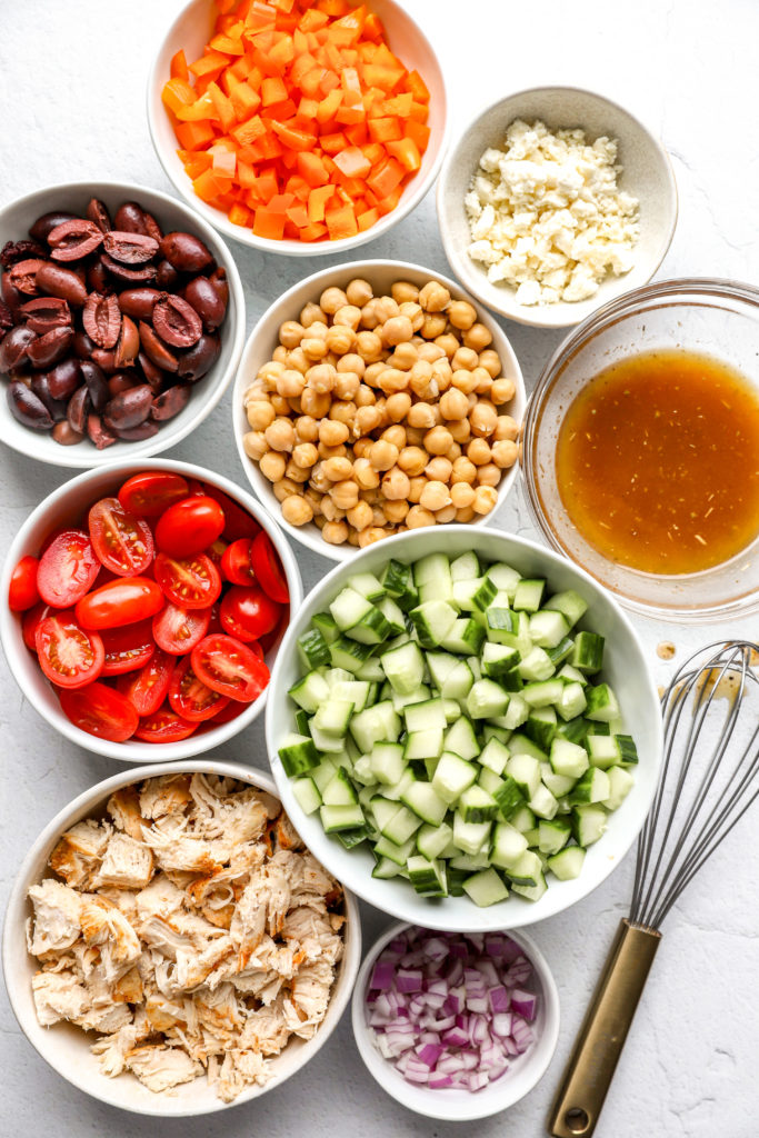 chicken and chickpea salad ingredients