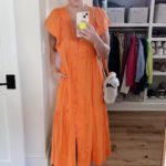 orange anthropologie dress