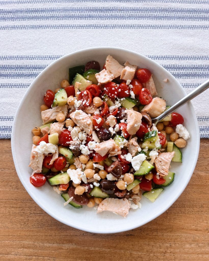 chicken and chickpea salad