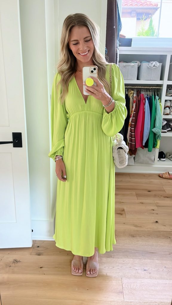 lime green maxi dress