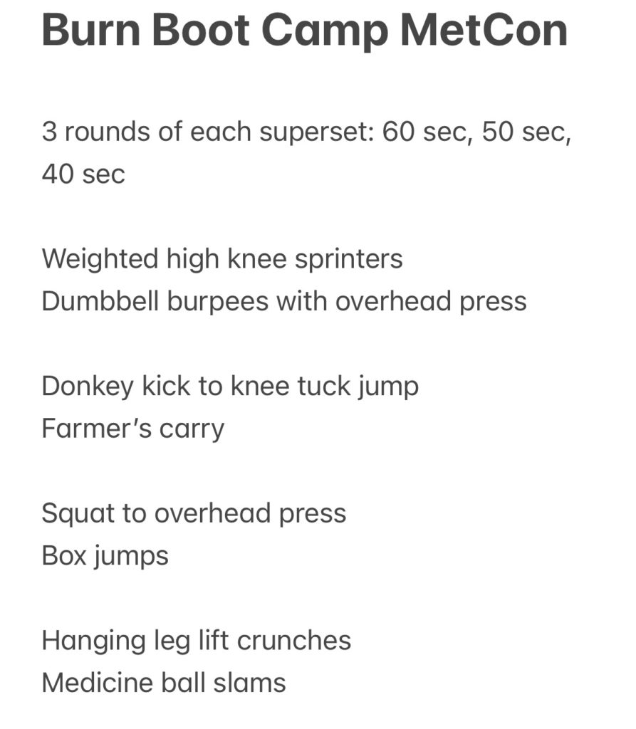 metcon burn boot camp | Week of Workouts: July 2024