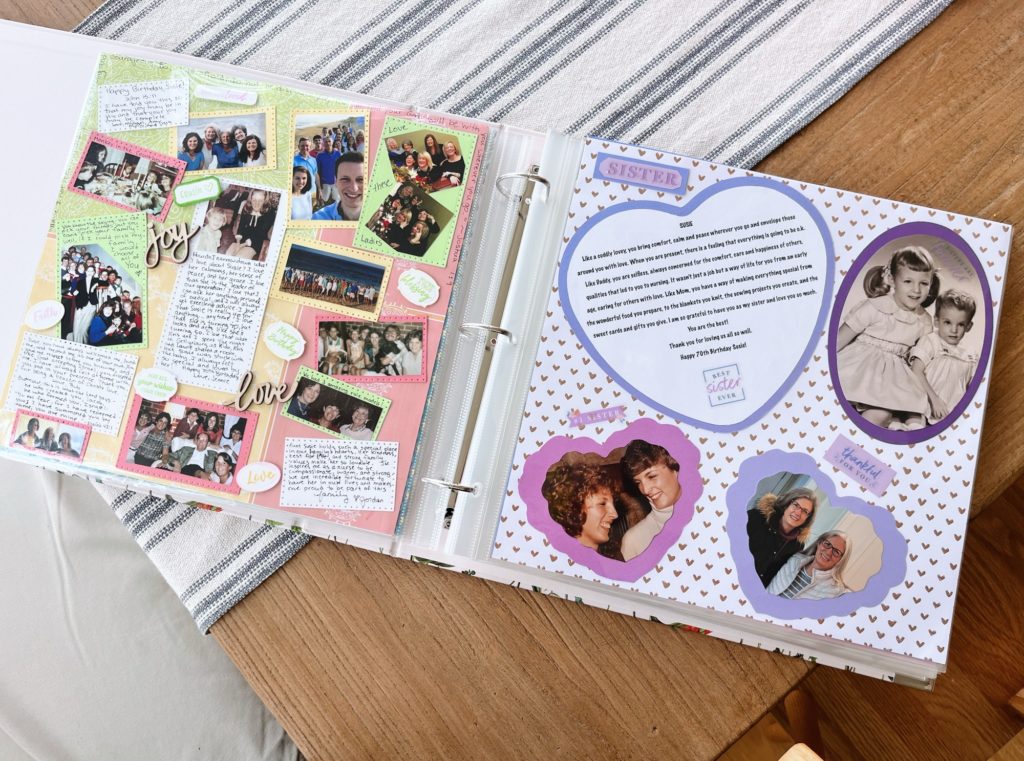 70th birthday celebration scrapbook 
