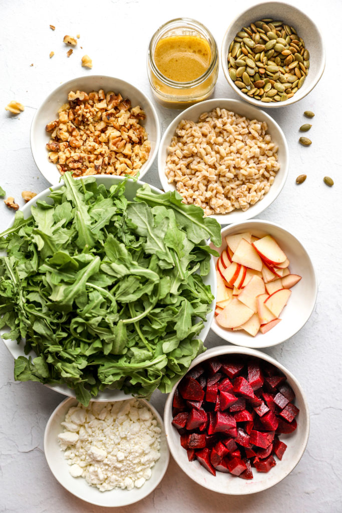 Arugula and Beet Salad ingredients
