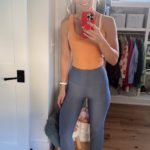 beyond yoga orange crop top