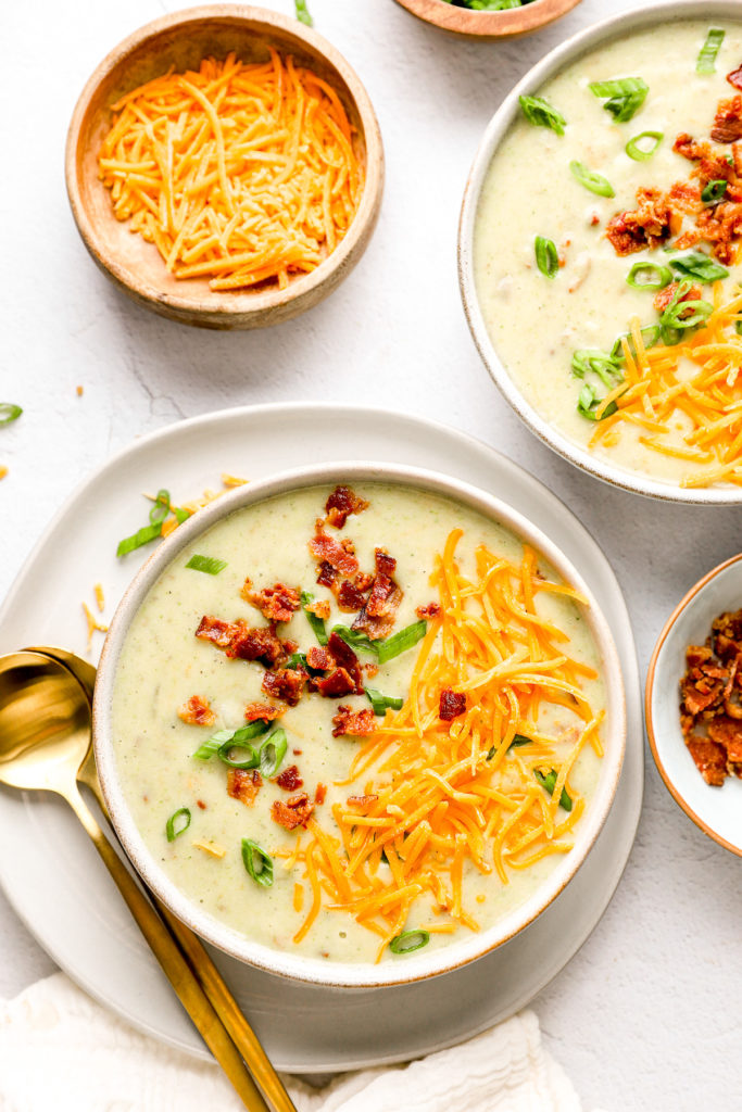 high protein broccoli cheddar soup