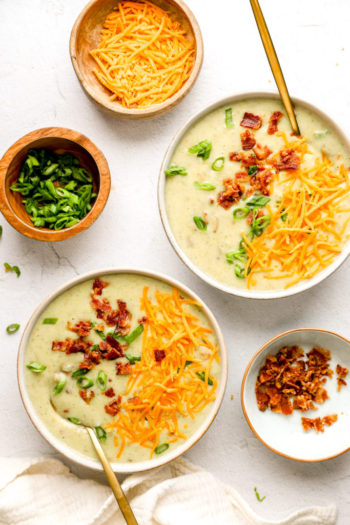 High Protein Broccoli Cheddar Soup recipe