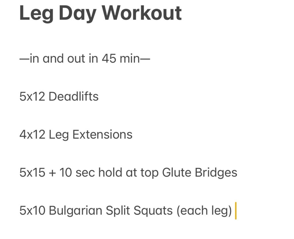 leg day workout | Week of Workouts February 2025