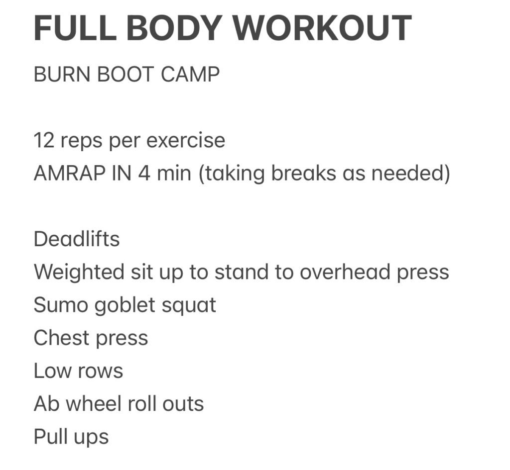 burn boot camp full body workout