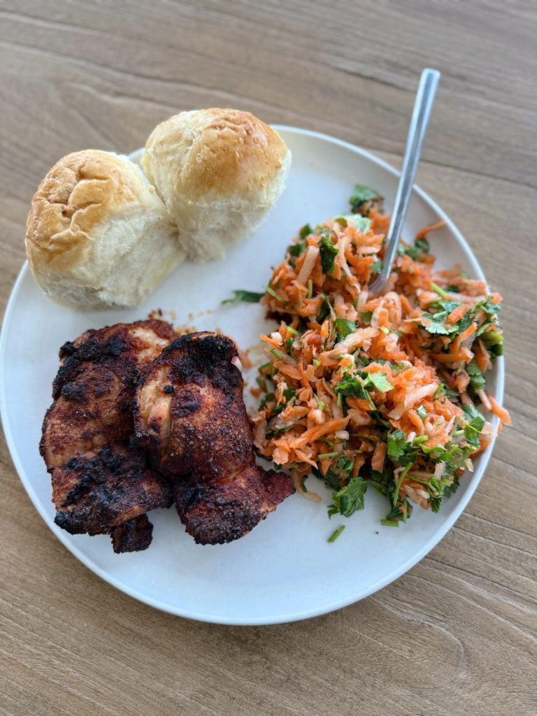Air Fryer Chicken Thighs milk bread rolls
