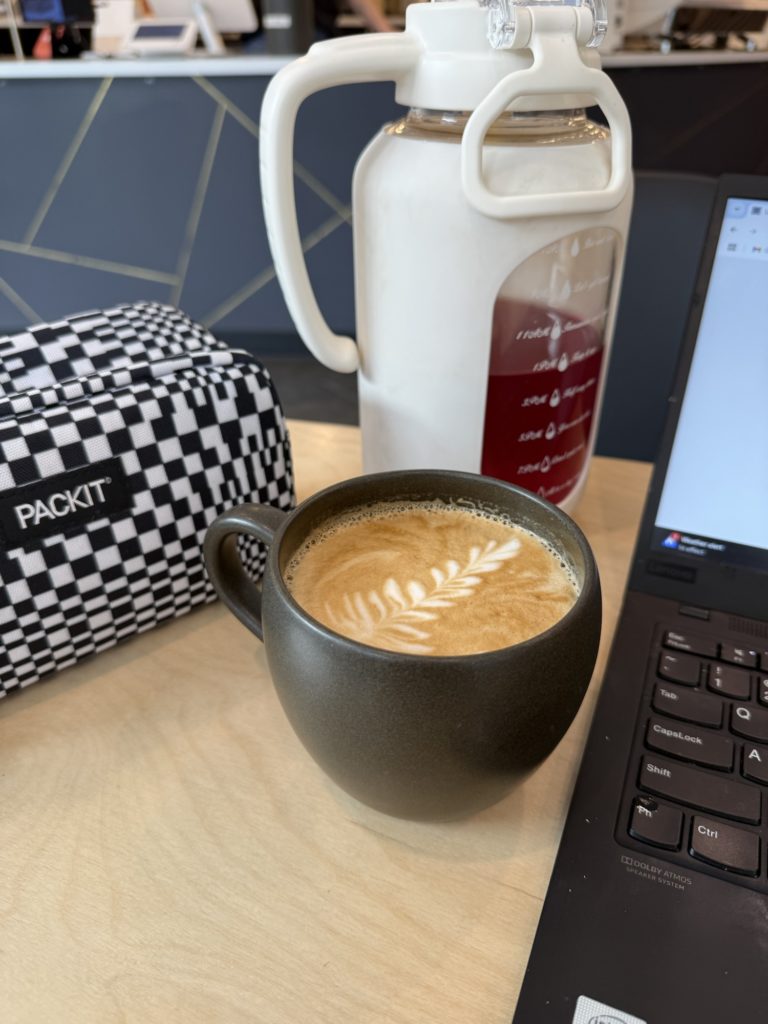 whole milk latte | Picture an Hour: A March Tuesday