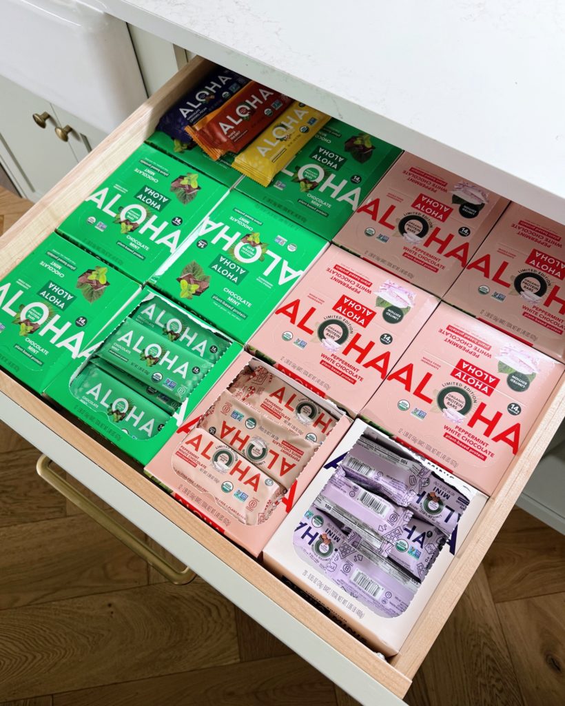 white chocolate peppermint ALOHA bars
