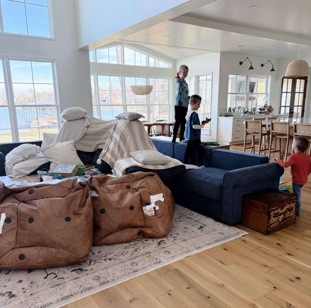 living room forts | Sentence (or Two) Per Picture Weekend Recap