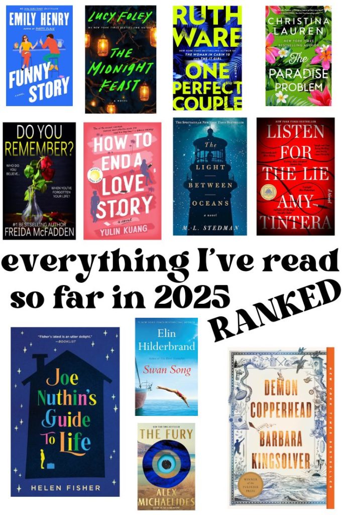 everything i've read so far in 2025