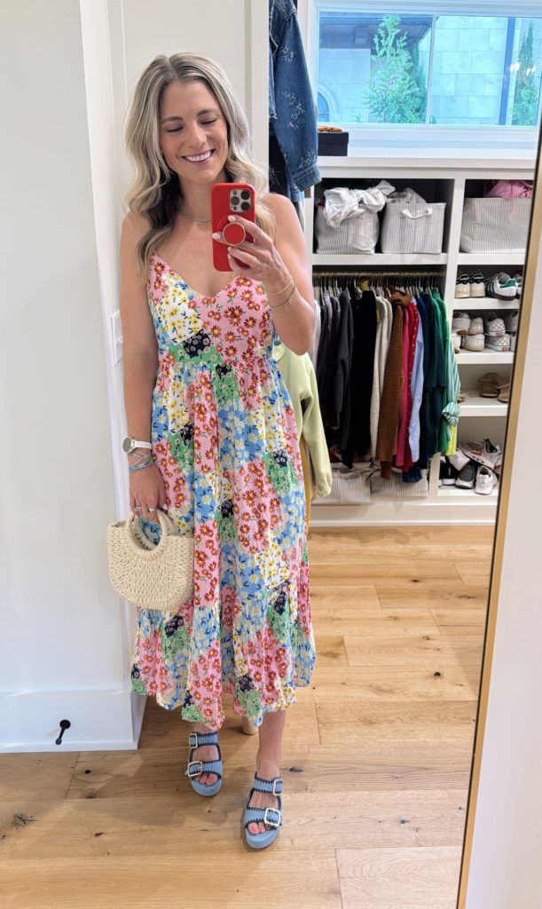 Greylin samantha floral patchwork dress