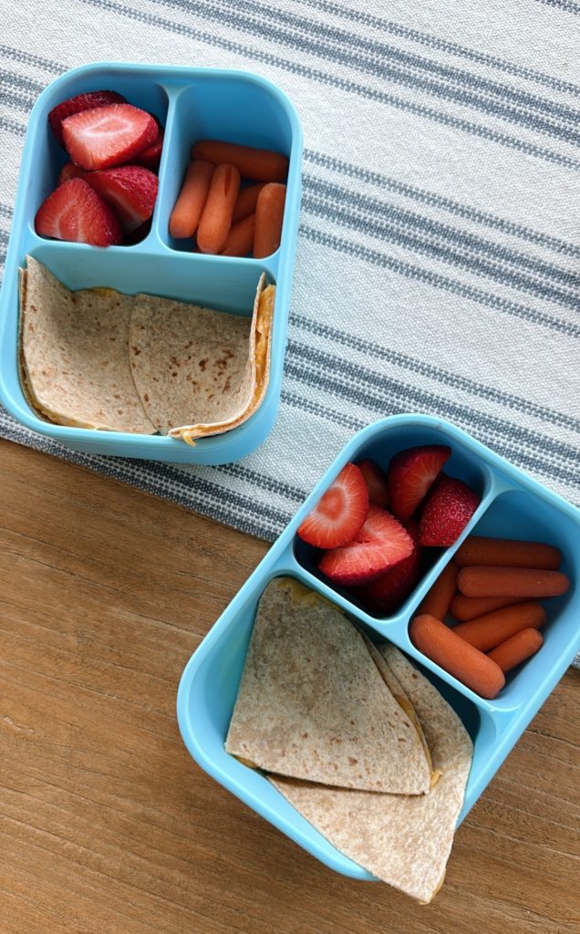 Quesadilla school snack