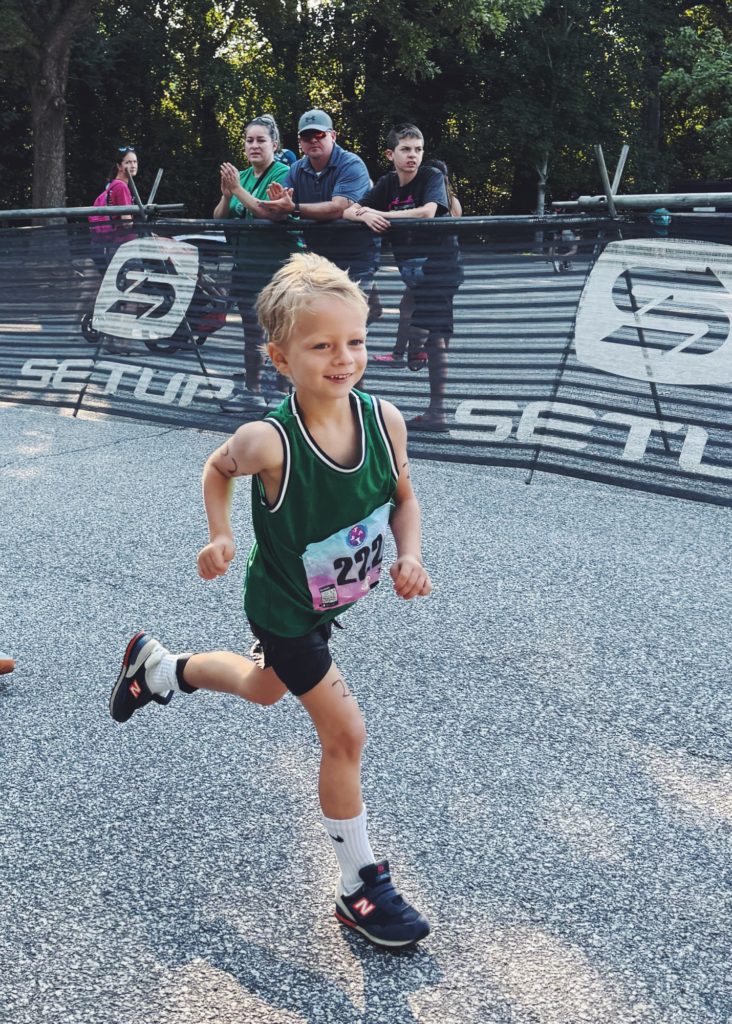 Rhett triathlon 5 years old