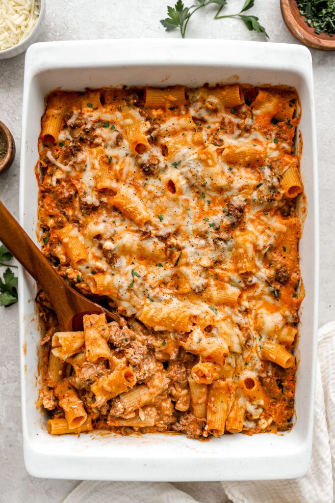 Cottage Cheese Baked Pasta
